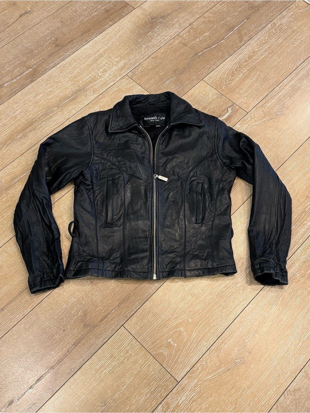 Kenneth Cole New York Vintage 100% Genuine Leather Jacket - Small